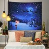 Christmas Tapestry Polyester Fiber Xmas Tree Santa Claus Pattern Hanging