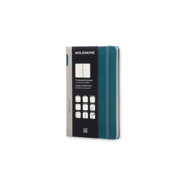 Moleskine 13 x 21 cm Large Pro Collection Office Notebook, Paper Notepad for Work Notes Hard Cover With Elastic Closure and Bookmark, Colour Forest Green, 240 Pages