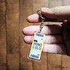 [ALOHAMONI] BOARDING PASS Flight Keychain Acrylic Key Holder Airport Route