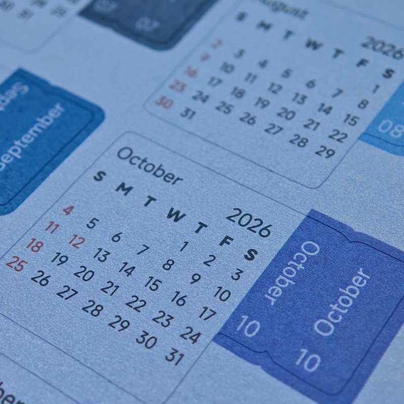 Calendar Stickers 2026-2027 Monthly Adhesive Index Tabs Page Markers for