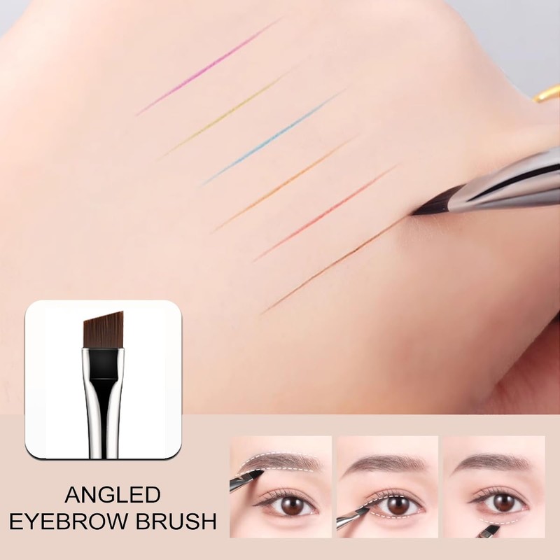 KINGMAS Eyebrow Brush Spoolie Professional Double-Ended Angled Eye Brow Brush