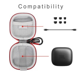 RLSOCO Hard Case for JBL Live Free 2 / Wave 300 TWS True Adaptive Noise Cancelling beamforming mics