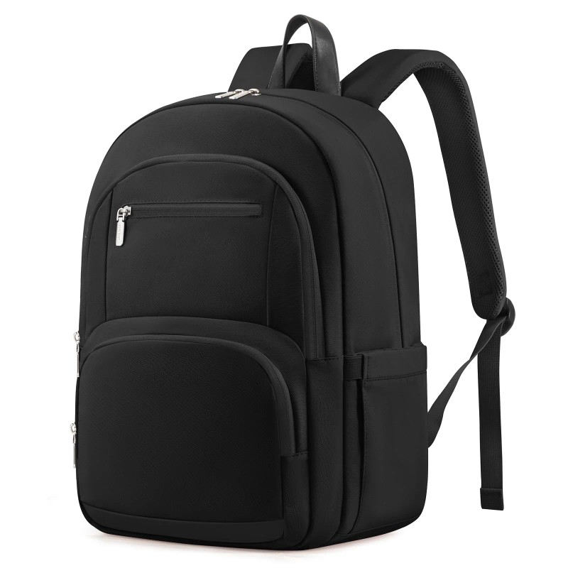 Women's Travel Laptop Backpack with Zipper Closure Waterproof Polyester for