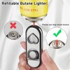 Torch Lighter, Dual Flame Butane Lighter Refillable, Windproof Adjustable Jet