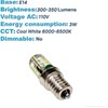 HQRP E14 Base 64 SMD3014 LED Bulb AC 110V Cool