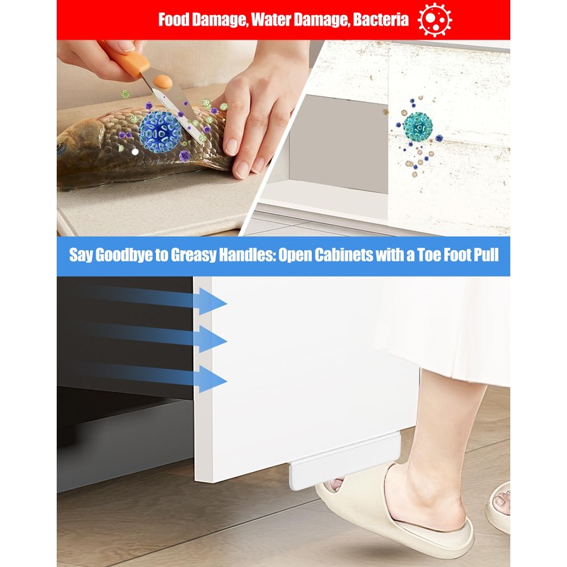 Cabinet Foot Pull for Trash Drawer, Trash Cabinet Foot Pull,