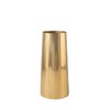 Serene Spaces Living Small Gold Cylinder Metal Vase, Elegant Flower