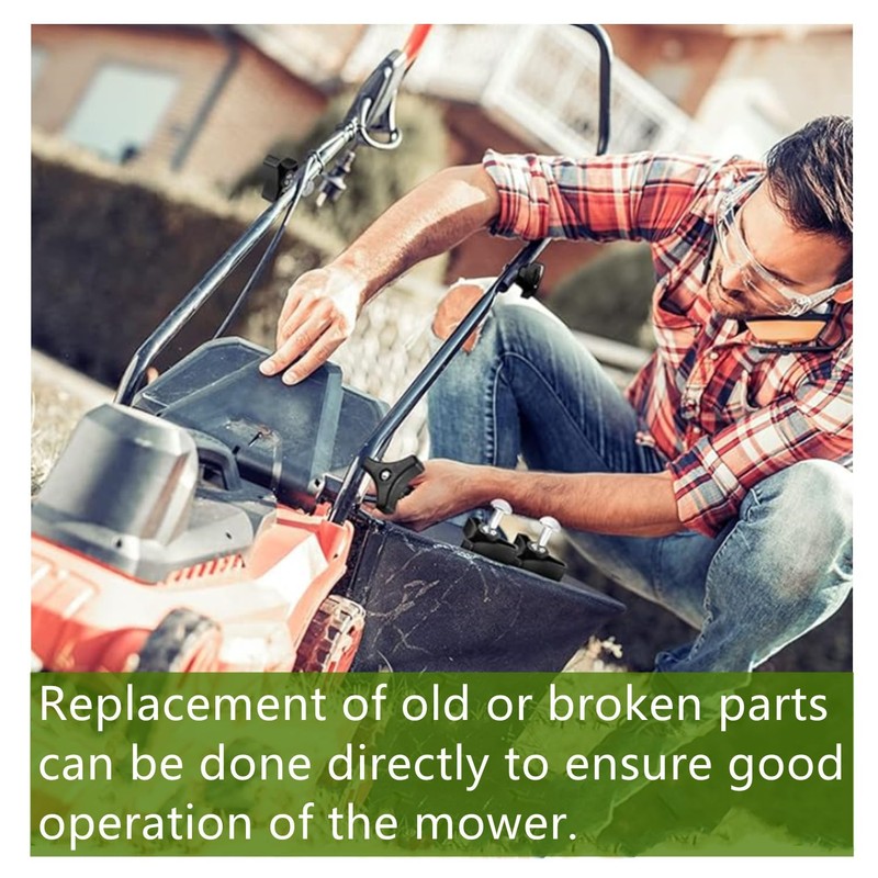 RUIENGCOMM 4Pcs Lawn Mower Handle Knobs Nut Bolt Plastic Handle