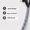 33Ft Spiral Cable Wrap - White Cord Covers Bundle Sleeve