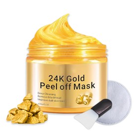 24k Gold Peel Off Mask, Anti-Wrinkle Anti Ageing Face Mask for All Skin Types, Skin Firming & Rejuvenating for Radiant Face Masks, Korean Cosmetics, 120 ml