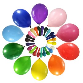 Falliny 100 Pack Party Balloons 10 Inches Color Thickened Rainbow Latex Balloons for Birthday Wedding Engagement Anniversary Christmas Festival Picnic Party Decorations Supplier or Funny Play