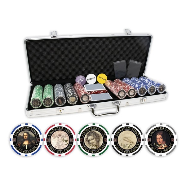 DA VINCI Masterworks Poker Chip Set with 500 Chips with