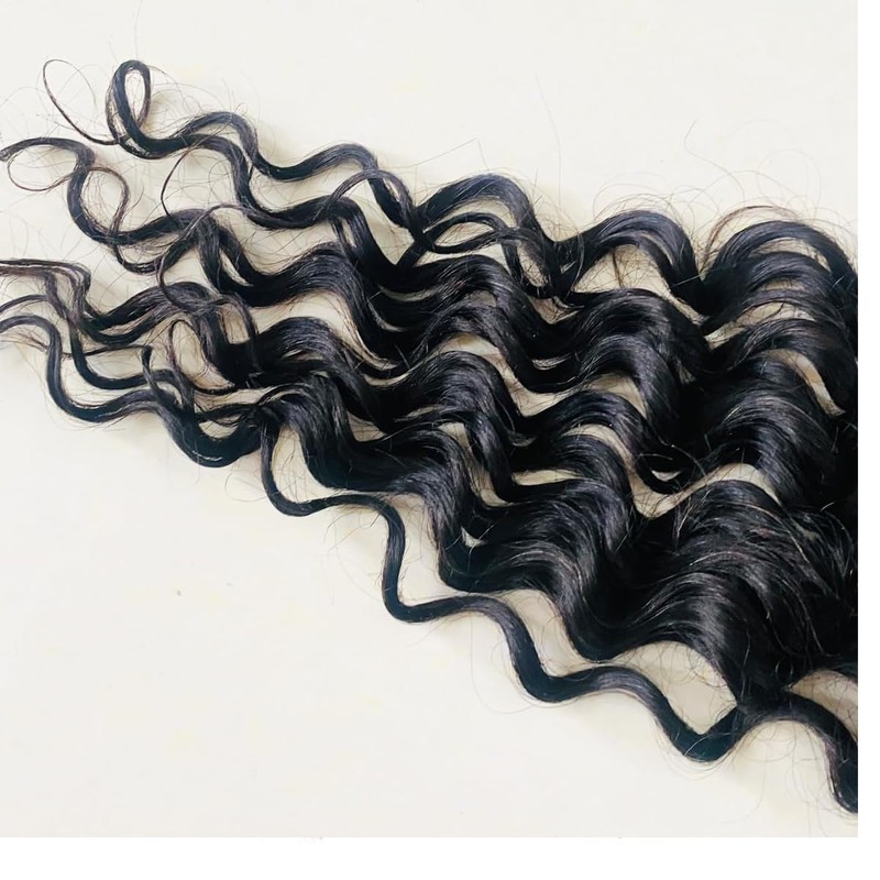 4x4 Lace Closure Deep Wave Human Hair 10 inch Curly