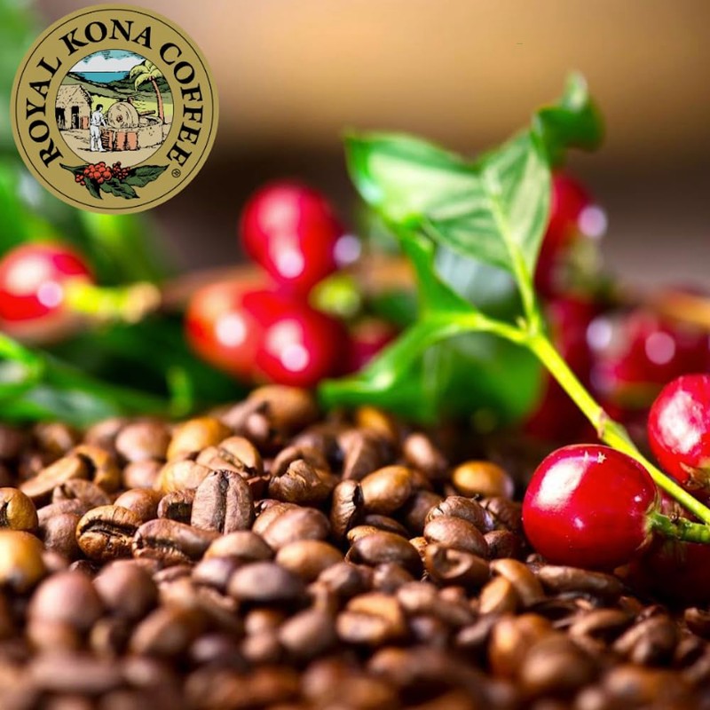 Royal Kona 10% Kona Coffee Blend, Chocolate Macadamia Flavor -