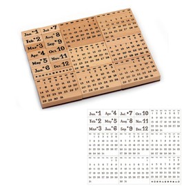 Singring Wooden Rubber Calendar Stamps, 20 PCS Mixed Week Month Stamps Set for Card Making Decoration DIY Scrapbooking, Timetable Stamps for Photo Album Crafting Supplies