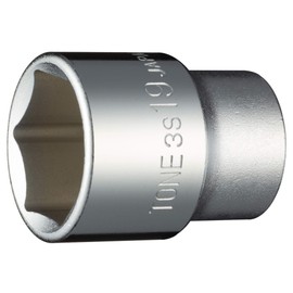 TONE Socket (6 Angle) 3S-19 Drive Angle 0.3 inch (9.5 mm) (3/8 mm), Double Side Width 0.7 inches (19 mm)