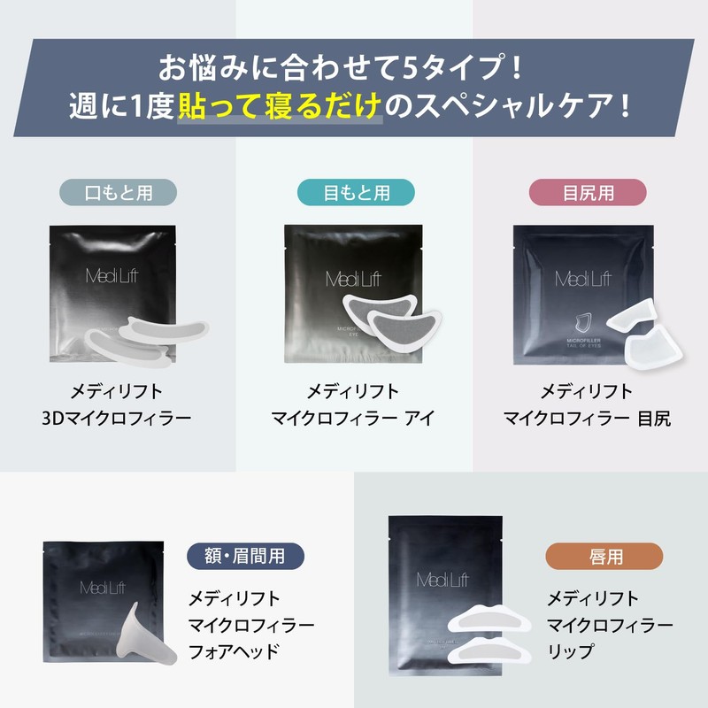 MediLift Micro Filler Eye Set of 4 Bags + 3