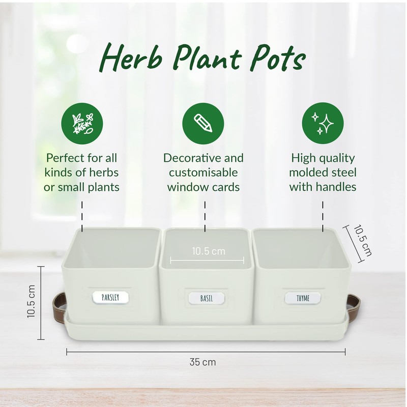 volila Herb Planter Indoor - Set of 3 Warmstone Indoor