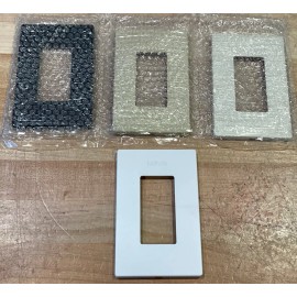 Nuvo Grand Essentia Control Pad Face Plate Set Of 4 Black Almond White Beige