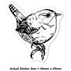 Azeeda 4 x 'Wren Bird' White Premium Vinyl Decal Stickers