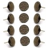 Nacnic Set of 12 Hand Painted Black and Gold Mandala