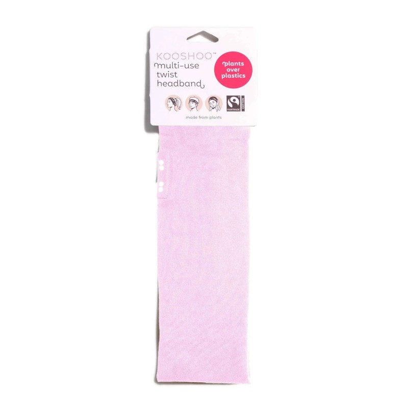 Kooshoo Organic Twist Headband, Pink Mist