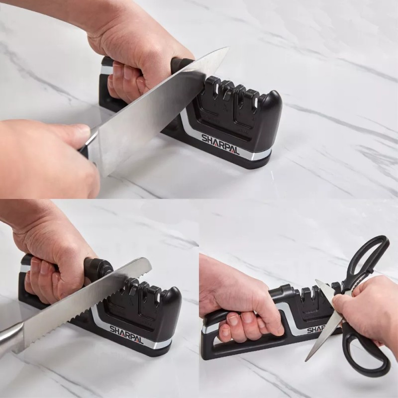 SHARPAL Professional 5-in-1 Kitchen Chef Knife & Scissors Sharpener, Sharpening