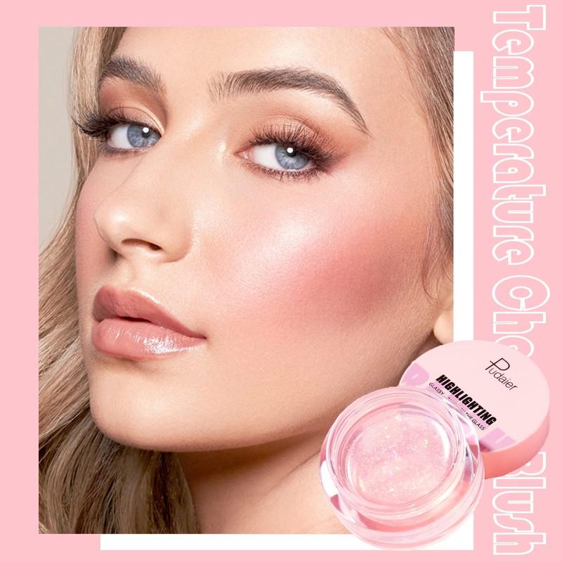 Moisturising Liquid Cream Blush, Natural-Looking Lightweight Cream Colour Changing Blusher