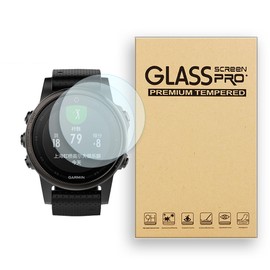 Screen Protector for Garmin Fenix 5S Tempered Glass Film, 9H Hardness,Anti-Scratch,High Definition,Bubble Free (2 pcs)