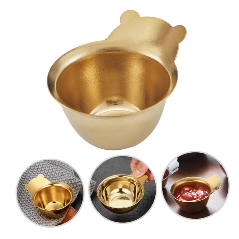 MAGICLULU 2pcs Salad Dressing Container Small Sauce Tray Bear Shape