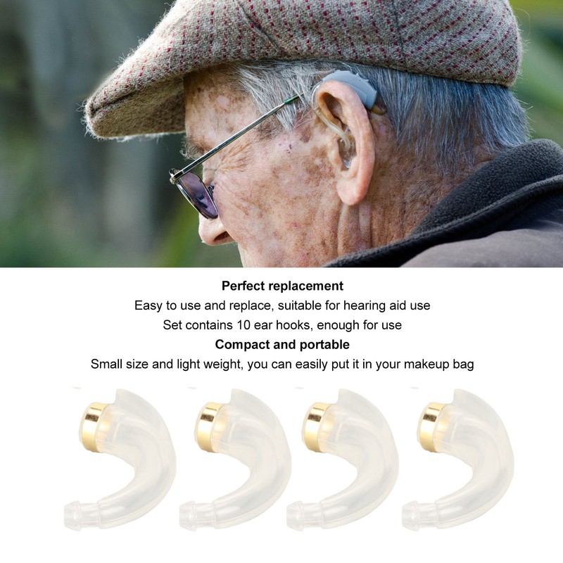 10Pcs Hearing Aid Ear Hook Perfect Fit Ergonomic PP Replacement