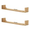 Floating Book Shelves,32 Inches Wall Bookshelf U Shaped,Long Hanging Bookshelf