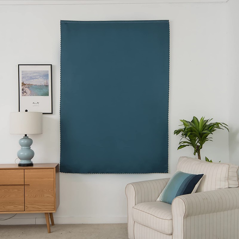 AJAZZ self Adhesive Portable 100% Blackout Curtains Simple and Easy