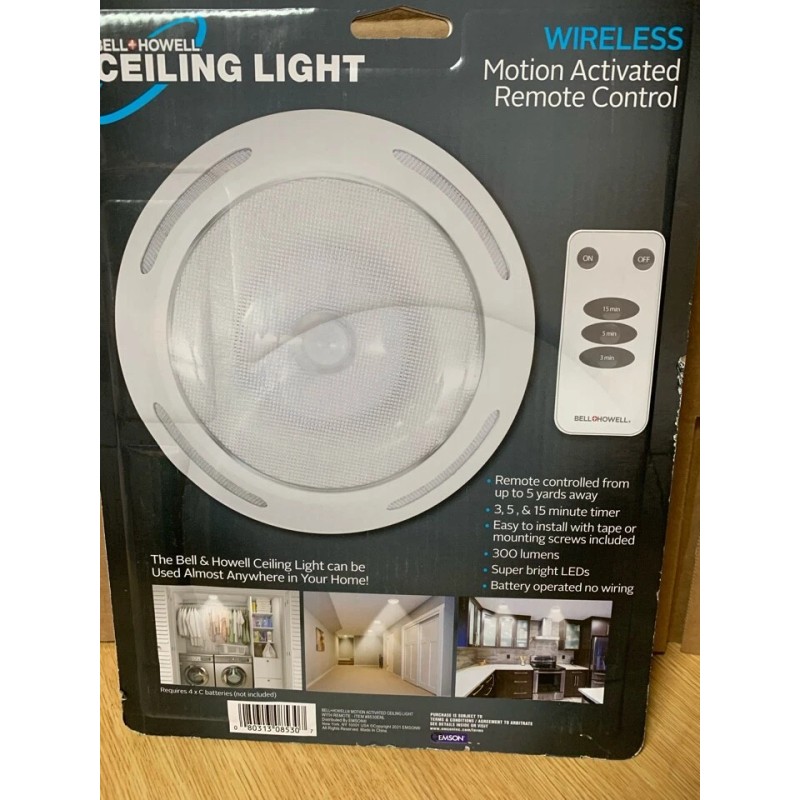 Bell + Howell Solutions 1-Light White Flush Mount Light Wireless