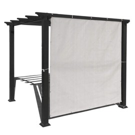Alion Home Sun Shade Privacy Panel with Grommets and Hems on 4 Sides for Patio, Awning, Window, Pergola or Gazebo - Smoke Grey (8' X 8')