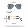 NiaWa Classic Aviator Sunglasses for Women Men, Frameless Leopard Head