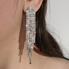 SELOVO Rhinestone Crystal Tassel Long Sparkle Dangle Earrings 2.8"/3.3" Wedding
