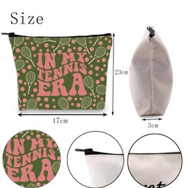 POFULL Tennis Player Gift Tennis Lover Makeup Zipper Pouch Tennis Tickleball Team Gift In My Tennis Captain Era Cosmetic Bag (IN MY TENNIS CAPTAIN)