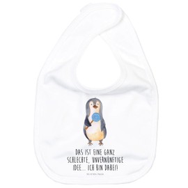 Mr. & Mrs. Panda Organic Baby Bib Penguin Lolli, White