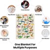 Cartoon Dinosaurs Alphabet Blanket Throw Cute Dinosaur Blanket for Boys
