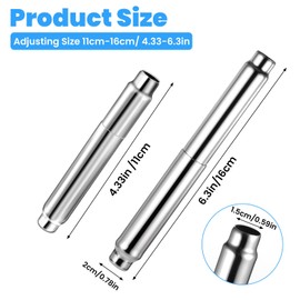 Toilet Paper Spring Rod, Stainless Steel Extendable Toilet Paper Roll Holder Replacement, Universal Toilets Rolls Holder Rods for Bathroom, Cabinets