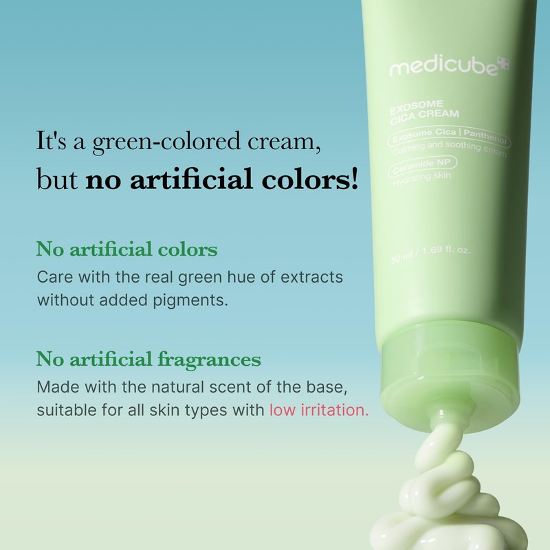 medicube Exosome Cica Tea Tree Cream for Sensitive Skin with