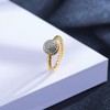 Mytys Stackable Rings 18K Gold Plated Cable Cocktail Ring for