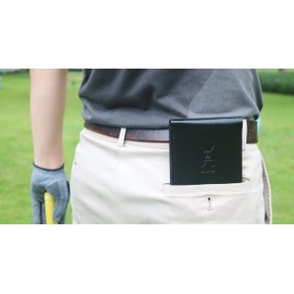 Handy Picks Leather Golf Scorecard Holder | Yardage Book Cover | Scorecard n Pencil Included | Black
