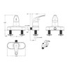 RV/Mobile Home Travel Trailer Shower Faucet Single Lever Handle, Brushed