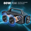 W-KING 80W Speakers Bluetooth Wireless, Portable Outdoor Speakers Loud with