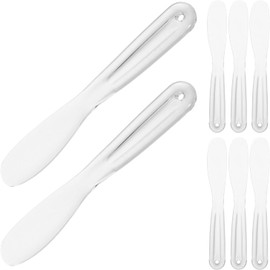 8 Piezas Espátula Aplicadora de Mascarilla Transparente Engrosada Mezclar y Extender Crema o Barro, Agarre Cómodo, Uso en Rutinas Diarias de Belleza y Cuidado Facial