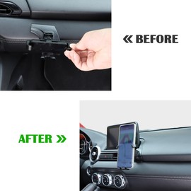 JONKOKO Car Phone Holder Compatible with Mazda MX-5 ND 2016-2024 Center Console Air Vent Phone Mount Adjustable，ABS Black Car Phone Cradle Car Accessories (Style B)