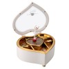 Heart shaped Dance Ballet Music Box Jewelry Spinning Music Box