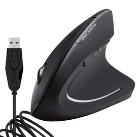 Wired Vertical Mouse,USB Wired Vertical Ergonomic Optical Mouse with 800/1000/1600 DPI Compatible with Right Handed Laptop Computer